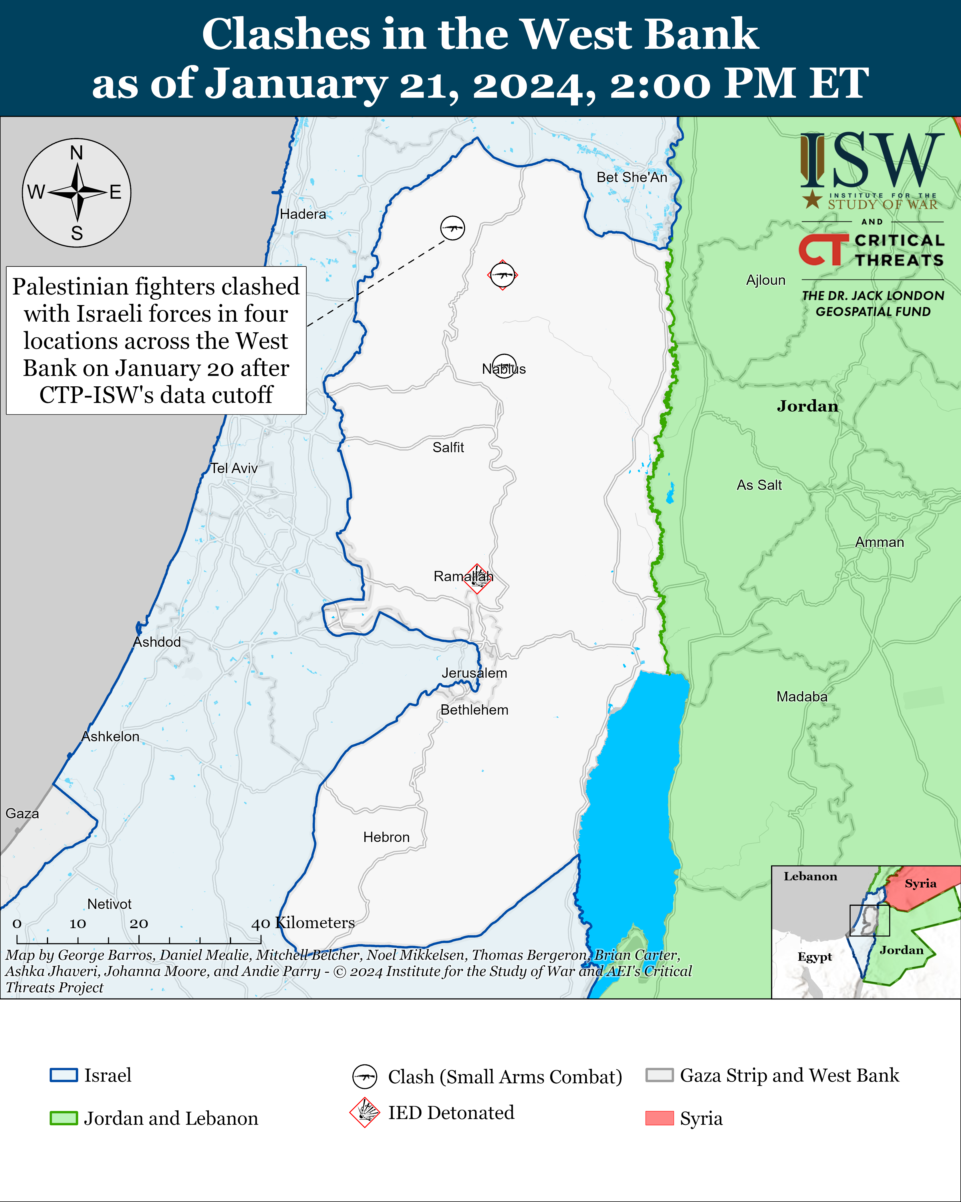 West Bank Battle Map January 21%2C 2024 